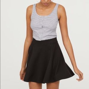 ▪️▪️Black skater mini skirt with zipper back▪️▪️